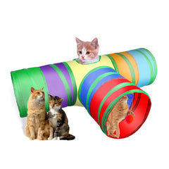 Alicedreamsky cat tunnel folded for easy storage and travel.