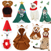 Aliceset cat Christmas outfit with red collar hat for festive photo moments