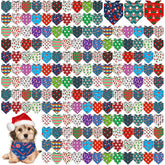 Aliceset Christmas dog bandanas bulk pack with festive designs for multiple dogs