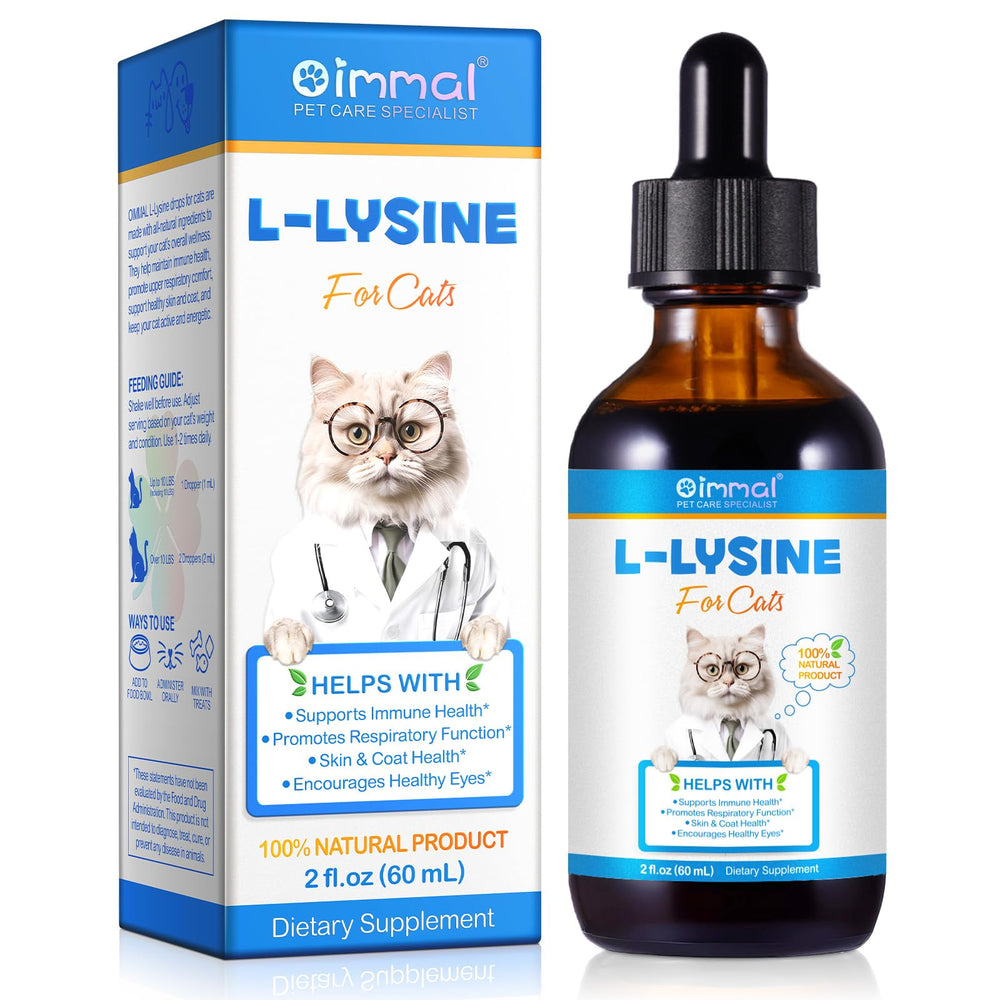 ALIVO L-Lysine for Cats bottle showing immune-support drops for daily use