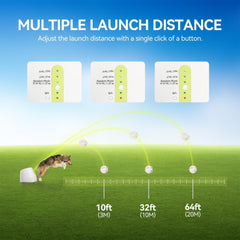 ALL FOR PAWS ball launcher rechargeable battery demonstrates cordless play in any outdoor space.