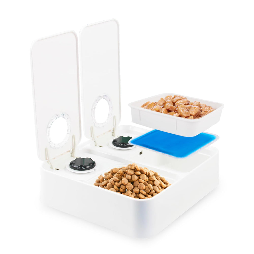 ALL FOR PAWS dog feeder timer front view for easy scheduling and routine.