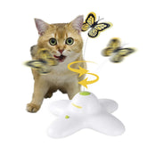 ALL FOR PAWS interactive butterfly toy wand energizes indoor cats during playtime.