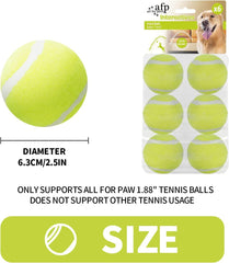 ALL FOR PAWS 2.5-inch rubber ball close-up, durable texture for active play