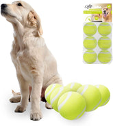 ALL FOR PAWS 2.5-inch tennis ball in yellow for fetch visibility