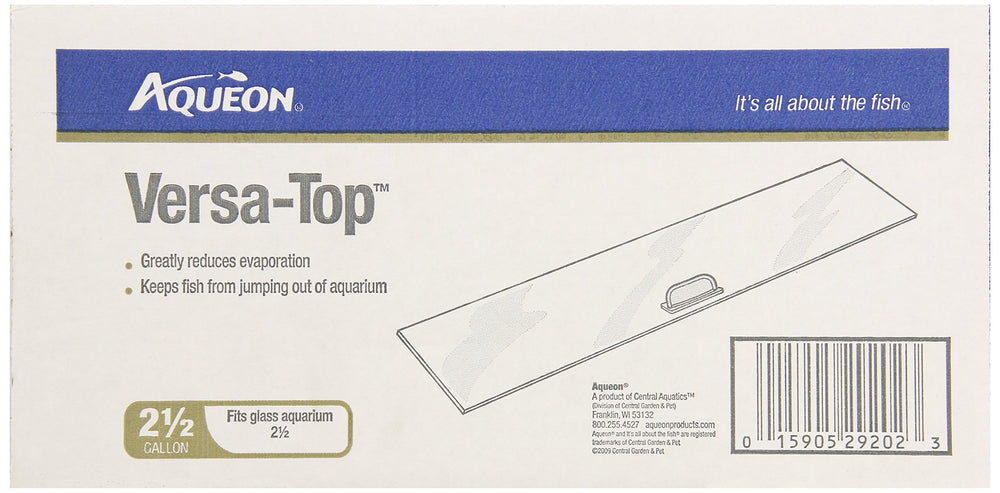 All Glass Aquariums Versa Top 12-Inch reduces evaporation for a cleaner tank