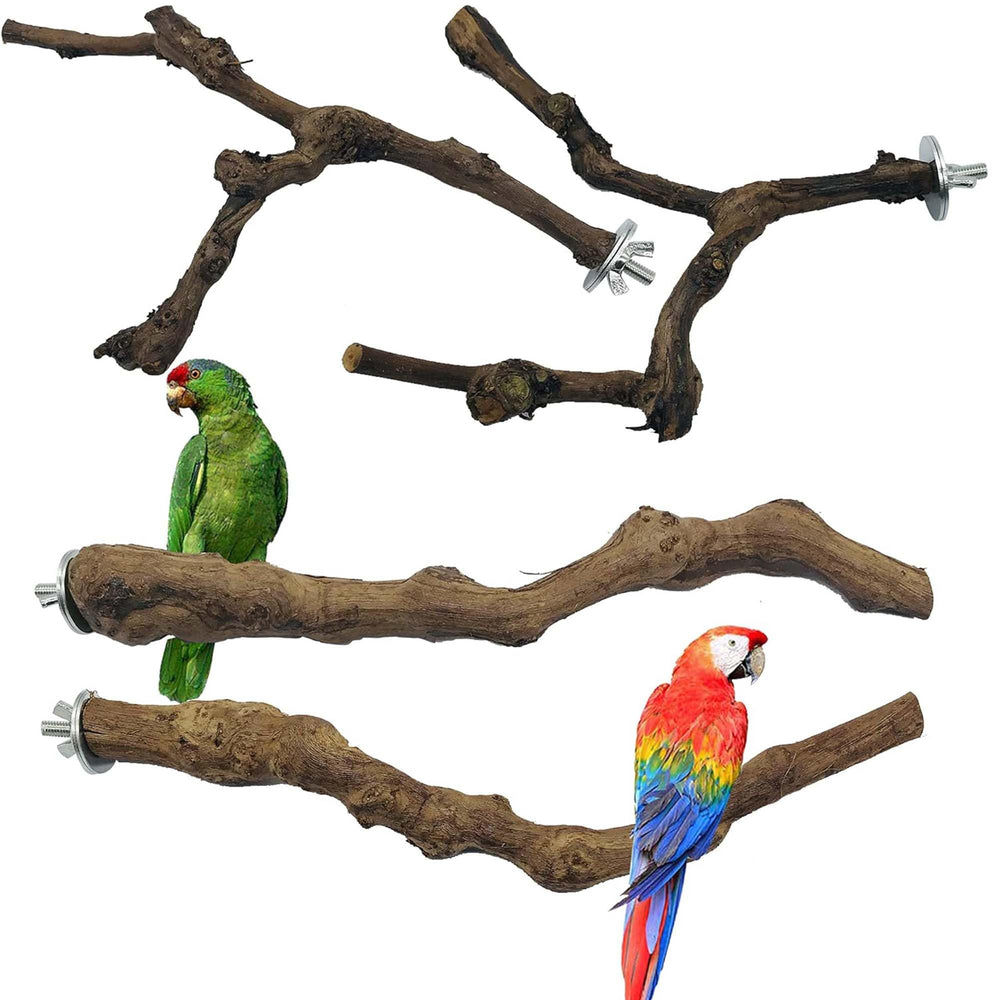 Allazone bird perch grapevine bifurcation 23-30cm offers natural grip for active feet