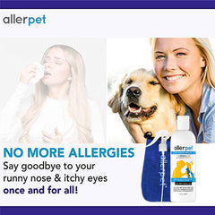 Allerpet dander remover on fur shows a fragrance-free, skin-friendly formula