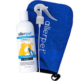 Allerpet multi-pet dander remover bottle ready for use, reduces dander without rinsing
