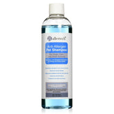 Allertech Anti-Allergen Pet Shampoo bottle highlights a non-toxic formula for cleaner fur.