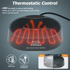 Alpcouts 35W heater keeps water from freezing for pets