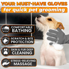 ALPENKOK 2-in-1 gloves on hand showing secure-fit during wet bath.