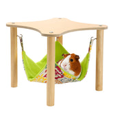 Alphatool Guinea Pigs Hammock with Wood Stand provides cozy hiding space for small pets
