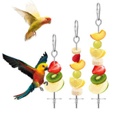 Alrhso parrot fruit stick feeder 28cm promotes foraging play in small birds.