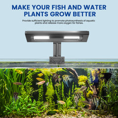 Aluxcia E26 aquarium light assembly demonstrating plug-and-play installation.