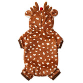 ALUZAEMO dog pajamas in reindeer pattern for warm festive comfort