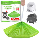 ALWZ-RDY 50-count cat litter bag rolls packaging for ready replacement and mess-free use