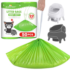 ALWZ-RDY 50-count cat litter bag rolls packaging for ready replacement and mess-free use