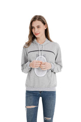 ALYC Pet Carrier Hoodie back view highlighting cat-ear accents and soft warmth for pets.