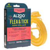 ALZOO dog collar overview highlights plant-based protection for pests.