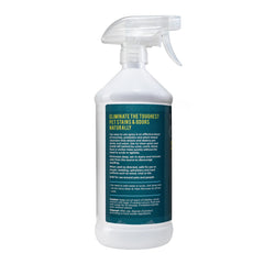 ALZOO Stain & Odor Remover spray-action demonstrates easy spray-and-go stain removal.
