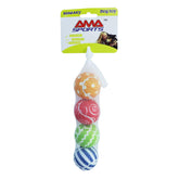 AMA SPORT squeaky tennis balls in a 4-pack 2.0 inch with bold colors for easy visibility in grass
