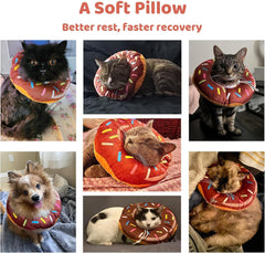 Amakunft donut-design collar front angle showcases stylish, protective coverage at home.