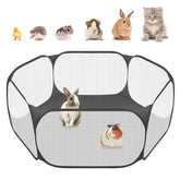 Amakunft small animal playpen opened with breathable mesh for visibility and airflow.