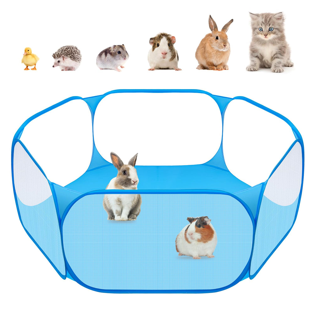 Amakunft small animal playpen opened, spacious 10 sq ft play area for pets