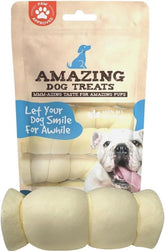 Amazing Dog Treats beef cheek rolls mega thick 5-6 inch for long-lasting power chewing
