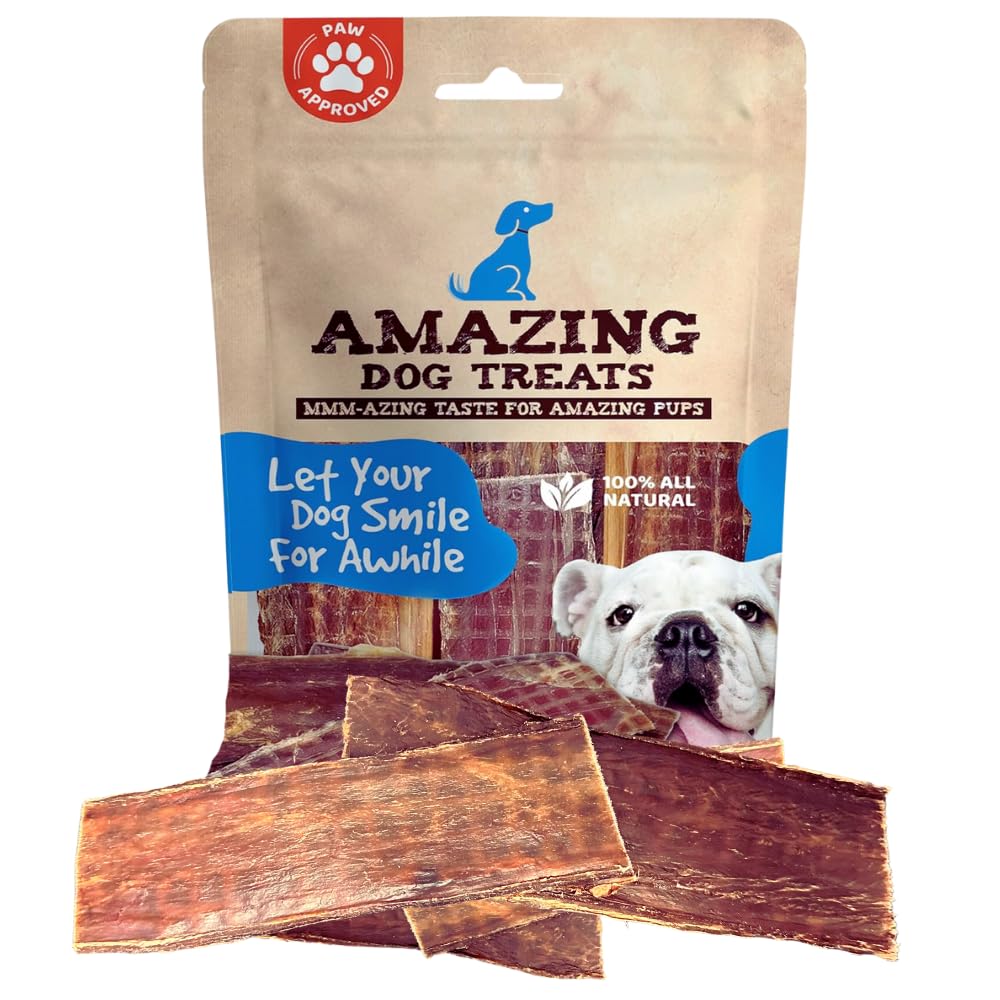 Amazing Dog Treats beef gullet 5-6 inch pack ready for rewarding healthy chewing