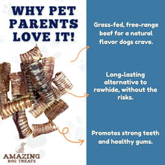 Amazing Dog Treats beef trachea rings dog-chewing 2—promotes healthy chewing and dental care.
