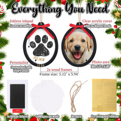 AmazingSpark two-sided photo frame displays paw prints and pet photos