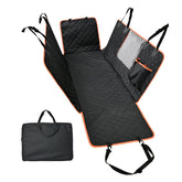 Amazon Basics dog car seat cover in hammock style protects back seat during travel