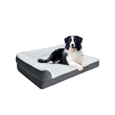 Amazon Basics L-Shaped Dog Bed front view highlighting comfortable, joint-friendly support for naps.