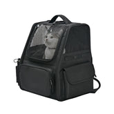 Amazon Basics pet backpack front mesh view with ventilation for pets.