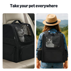 Amazon Basics pet backpack removable pad for easy cleaning and comfort.