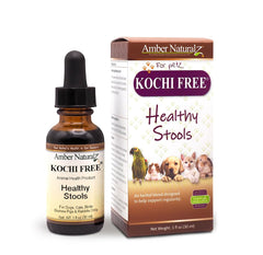 AMBER NATURALZ Kochi Free bottle-front view promotes healthy stools in pets.