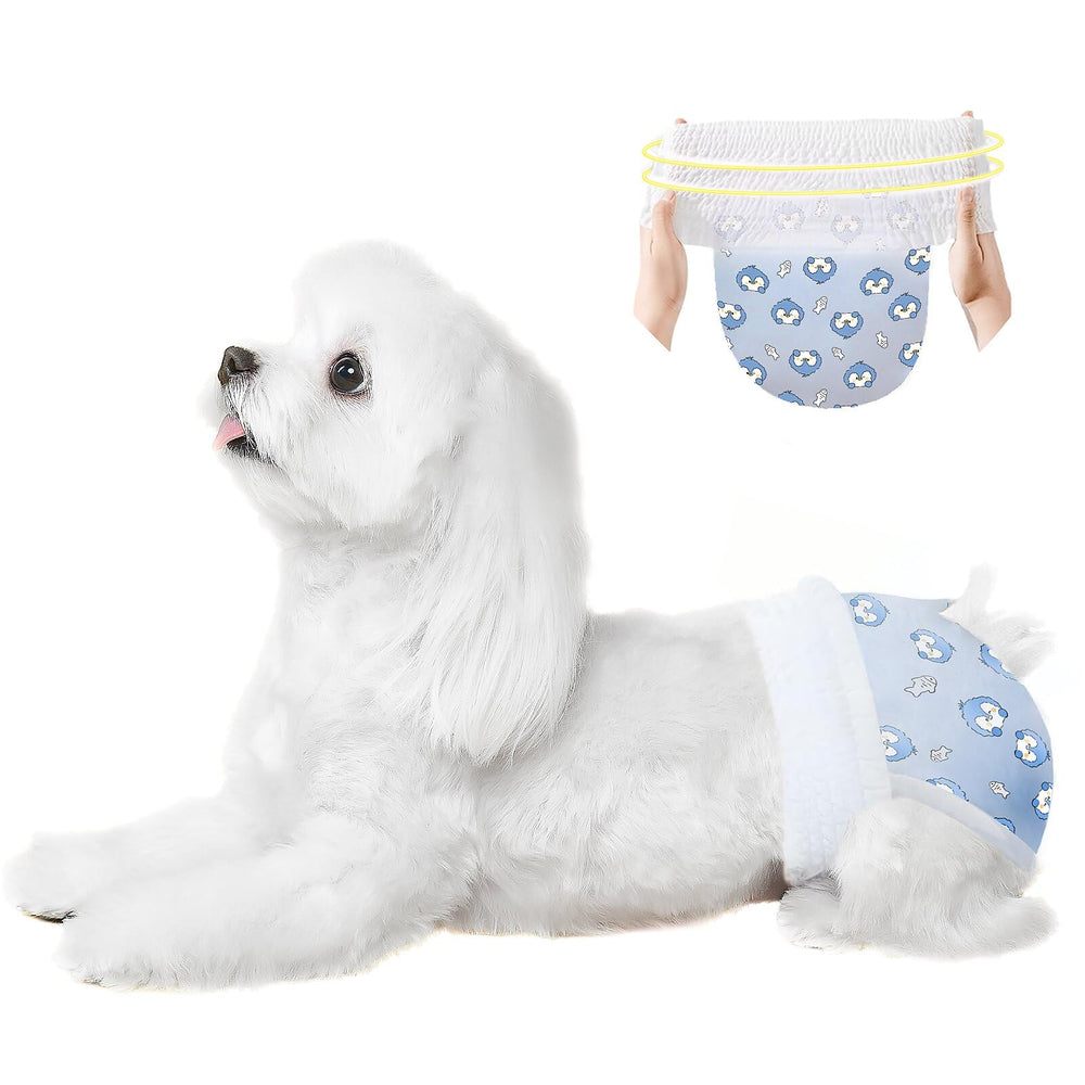 Ambreview dog diapers stretch waist pull-up for secure fit during activity
