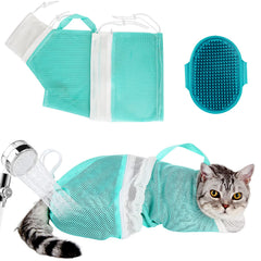 Ameami cat bathing bag full set ready for safe, controlled grooming.