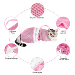 Ameami cat grooming washing bag massage brush included for gentle cleansing