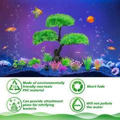 Ameliade aquarium betta tank decoration offers soft, safe hiding areas