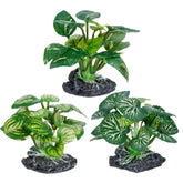 Ameliade aquarium plants 3pcs set in tank providing natural shelter for fish.