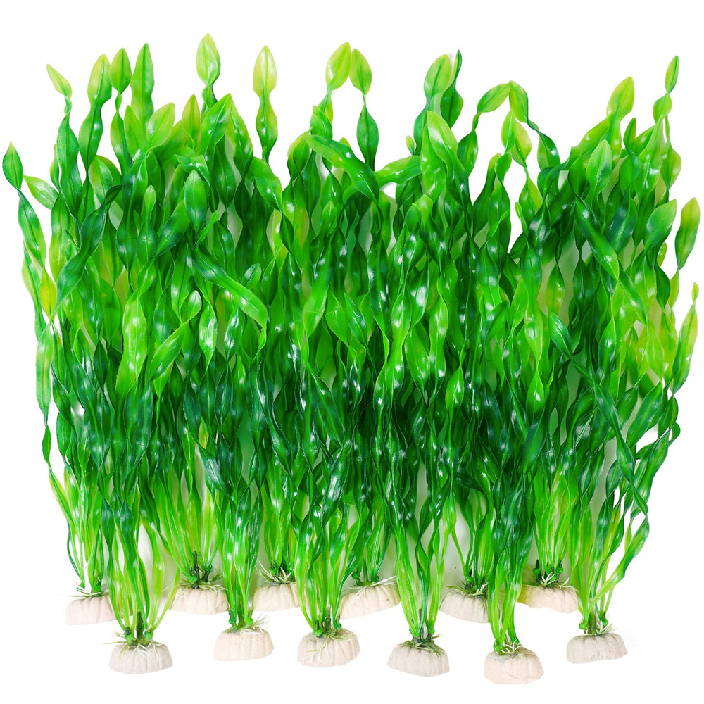 Ameliade aquarium seaweed decor 12in left view creates natural hiding spots for fish.