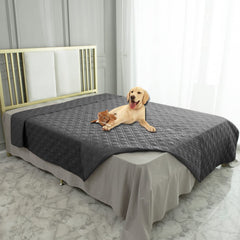 Ameritex waterproof blanket reversible bed cover on sofa protects against spills and pet messes