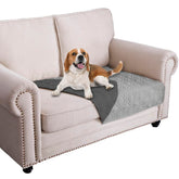 Ameritex waterproof dog bed cover fabric close-up shows soft texture and spill protection
