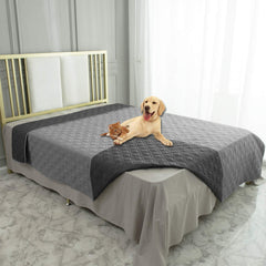 Ameritex waterproof dog bed cover on couch protects furniture from spills