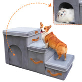 AMFIYQ dog stairs 24h steps: sturdy non-slip steps for easy bed access.