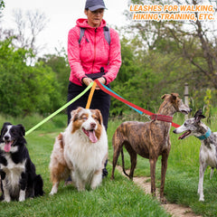 AMFOSNEL color-coded leashes help quick pet tracking outdoors.