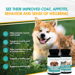 AminAvast sprinkle-into-food illustrates easy meal-time dosing.